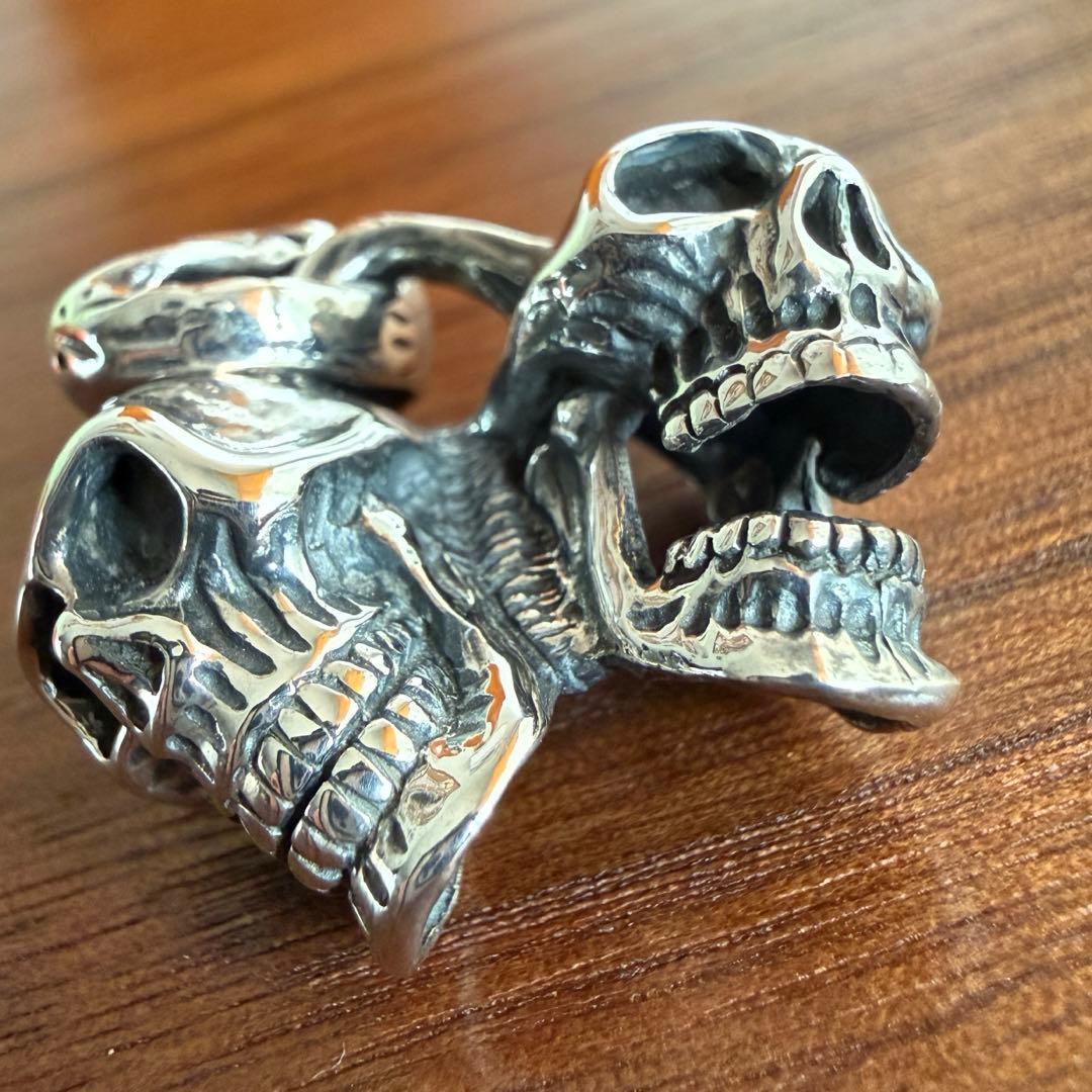 シルバー925無垢【新品】Mementoスカルペンダントsilver925本物