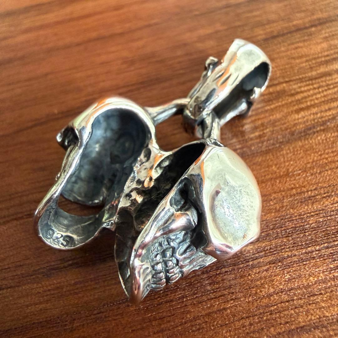 シルバー925無垢【新品】Mementoスカルペンダントsilver925本物