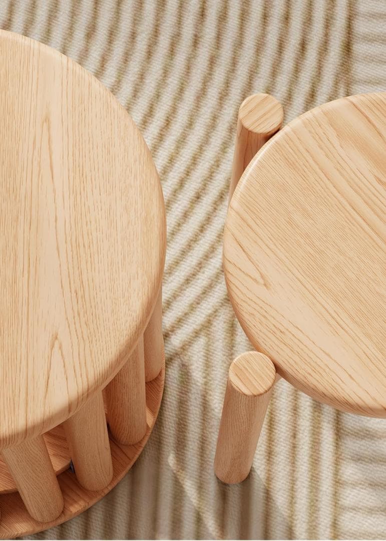 jmtw　Mangowood スタッキングチェア 木製 スツール セット