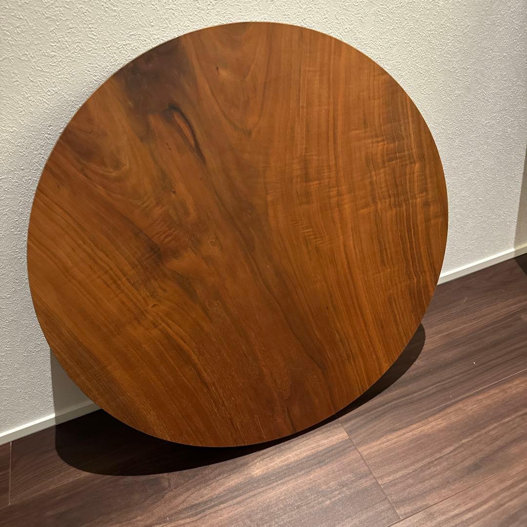 【値下げ】直径70cm　ウォールナット　円形　丸　一枚板　無垢　天板テーブル座卓