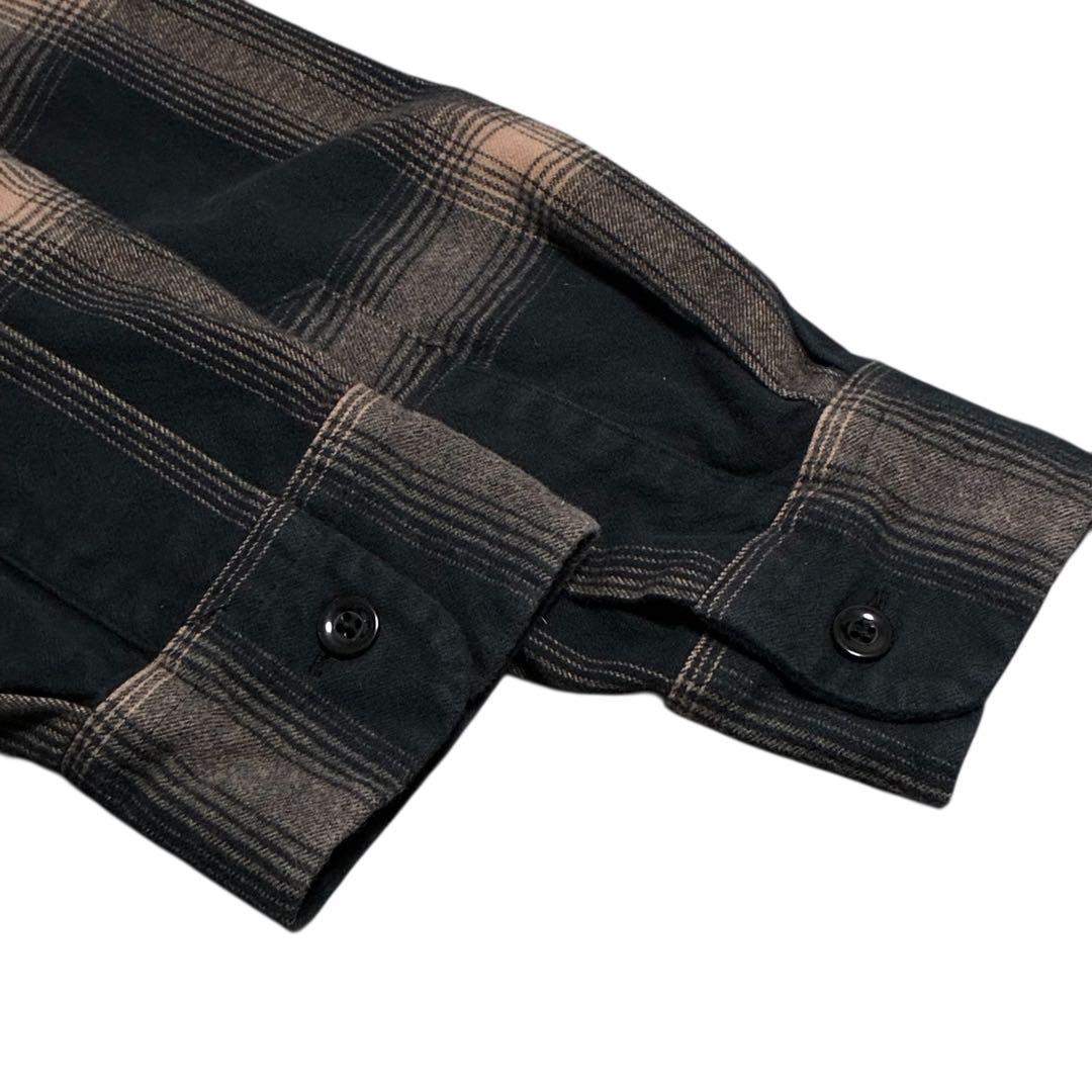 Pendleton ブラック オンブレ ボードシャツ L