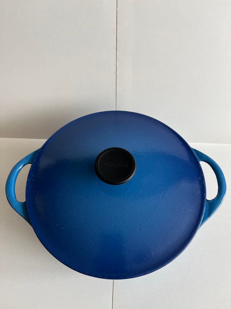 廃盤　希少　クーザンス 両手鍋　ブルー　20cm