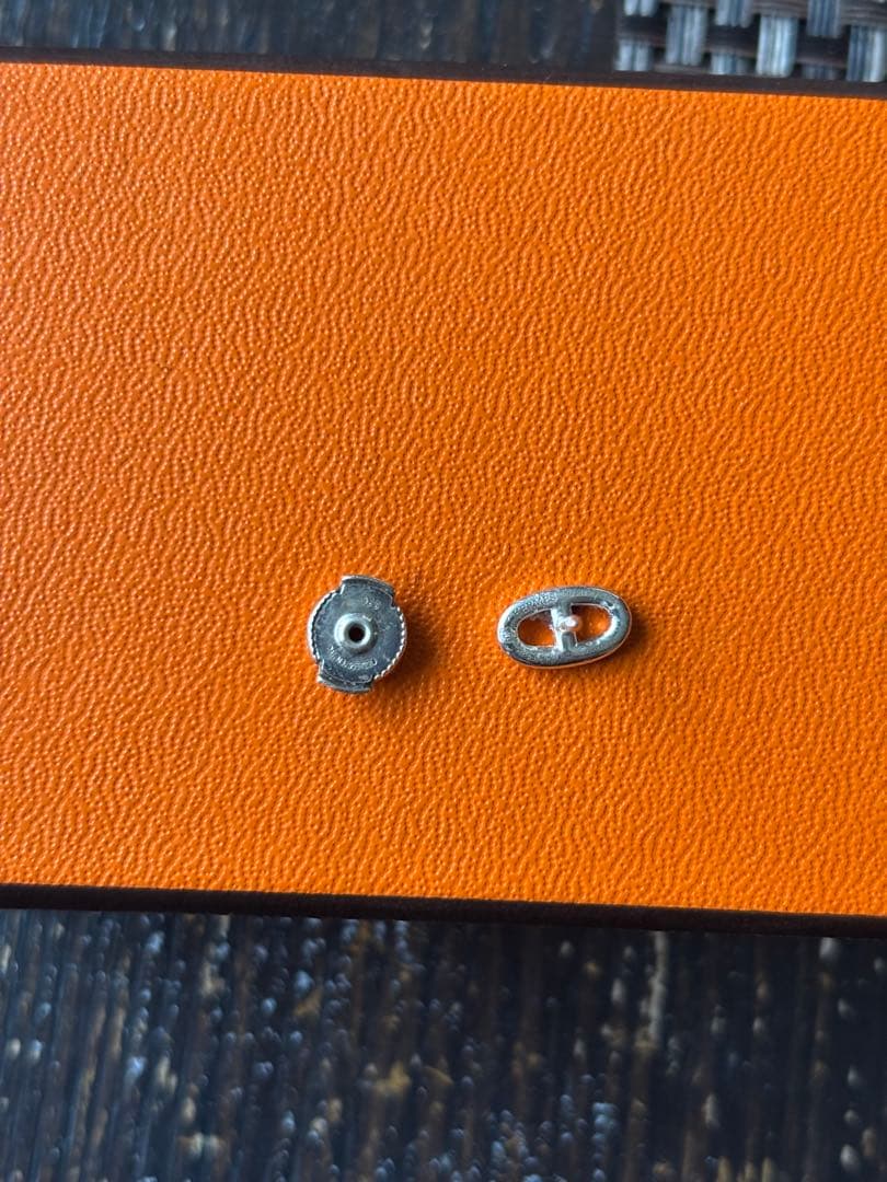 n*ル様 エルメス　ファランドール　シルバー 片耳用ピアス キャッチ付き