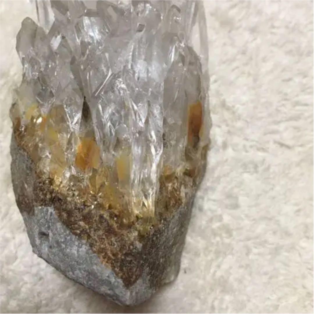 ヒマラヤ水晶　クラスター　原石　黄身