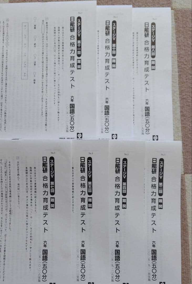 【最新版】2025年日能研6年　後期　合格力育成テスト　合格力実践テスト【難関】
