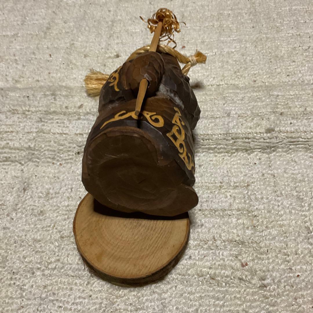 砂澤一雄作品　アイヌエカシ像　木彫り　【砂澤ビッキ氏の実弟】。2000年作品。