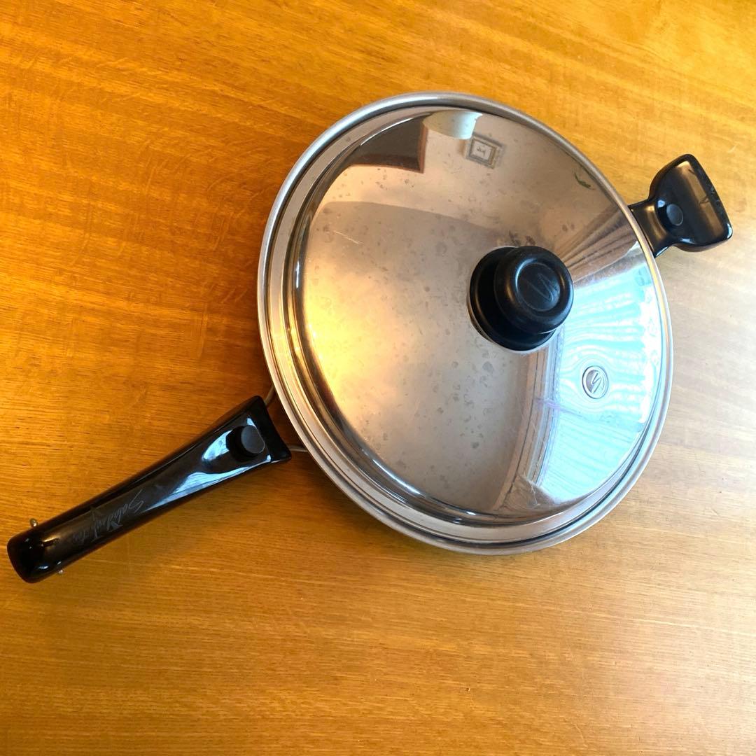 サラダマスター鍋フライパン大　持ち手2つ、布持ち手2つ　パエリア鍋無水調理