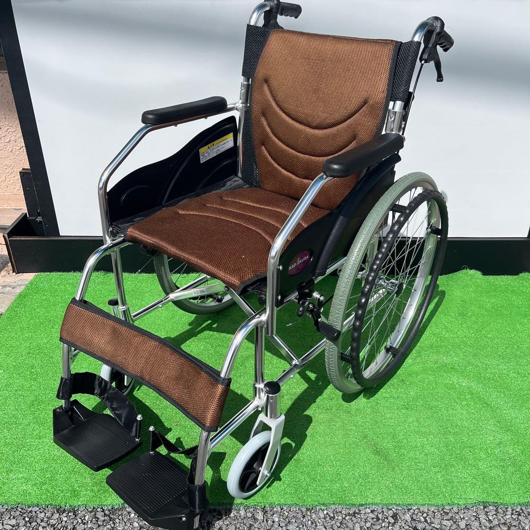 KADOKURA自走用車イス軽量　ラバンバブラウン G101-BRN