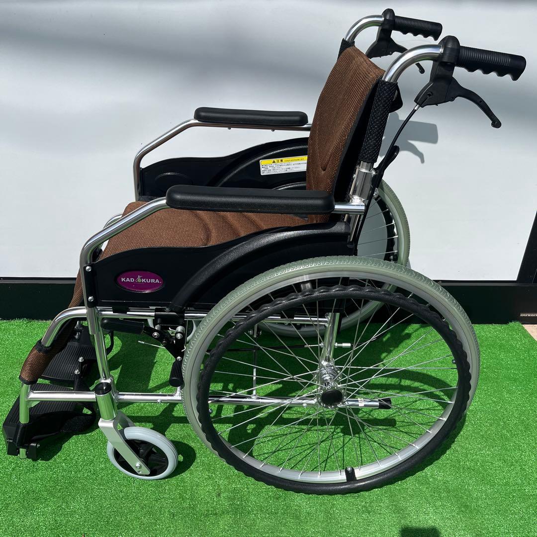 KADOKURA自走用車イス軽量　ラバンバブラウン G101-BRN