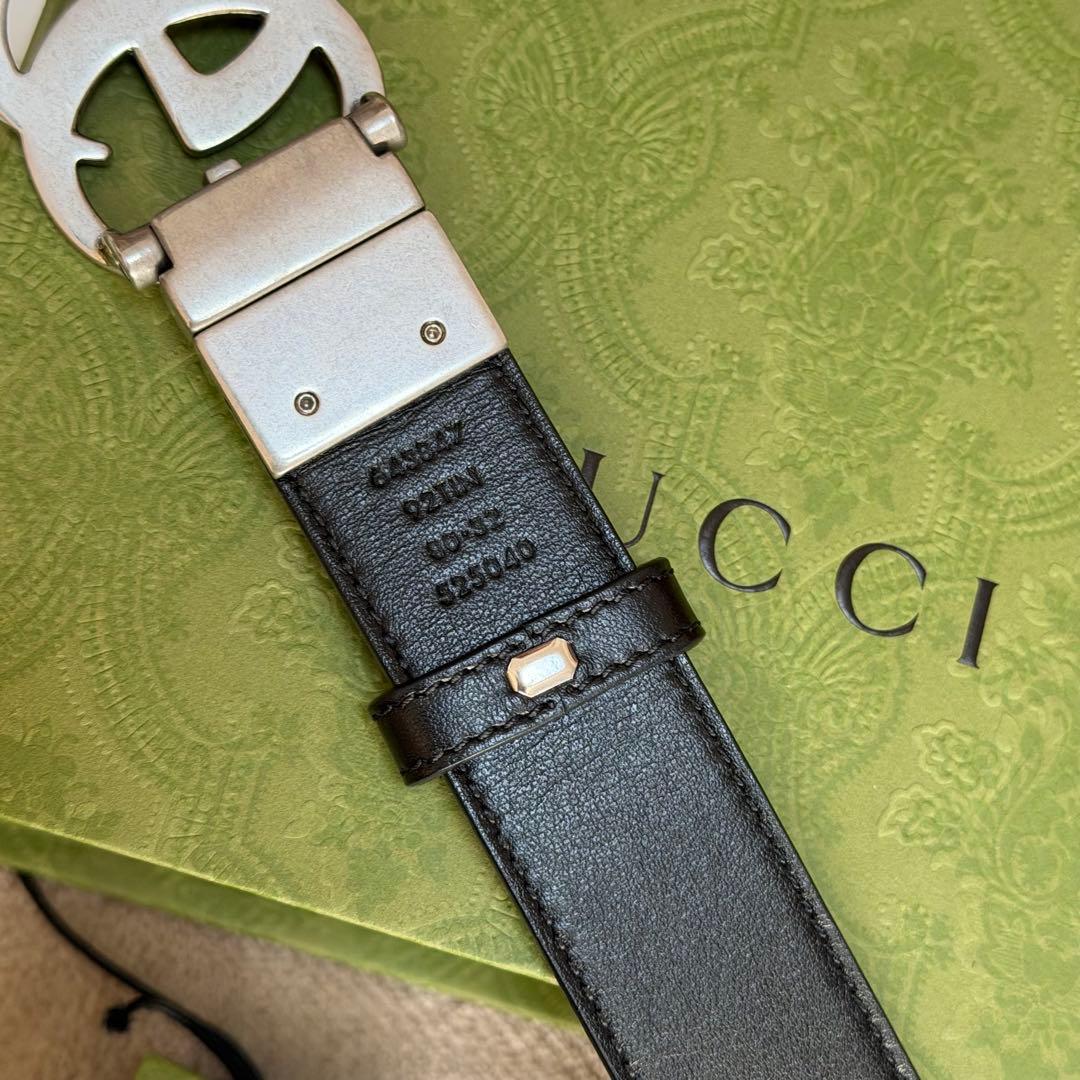 GUCCI ダブルG リバーシブル スリムベルト グッチ