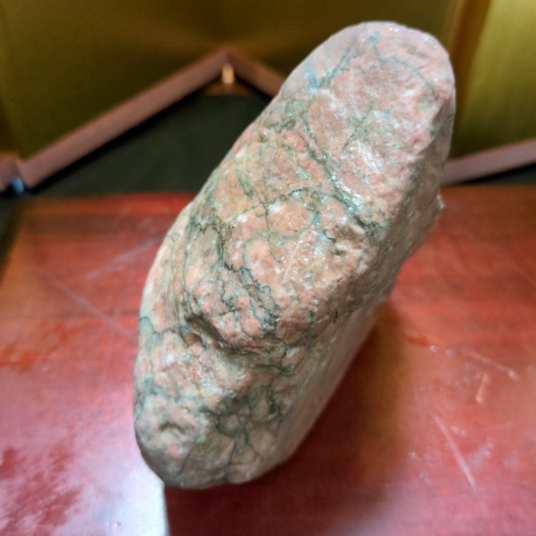 赤石 原石 ピンク石 約1.11kg 天然石 未加工 鑑賞用 水石 希少 レア