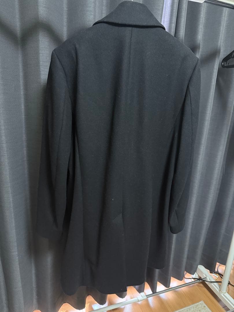 BIKKEMBERGS ブラック ダブルブレストコート