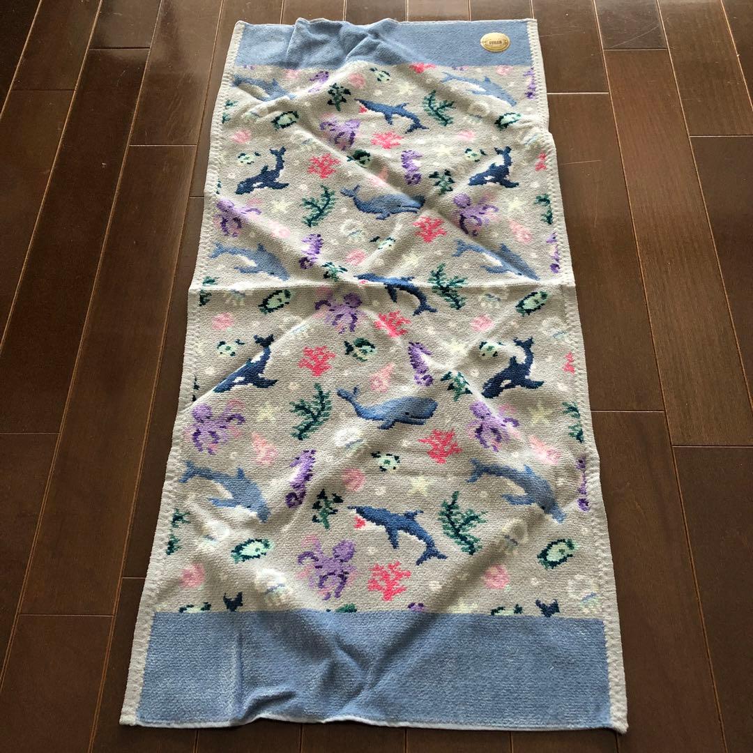 未使用　FEILERハンドタオル　インザシー　フェイラー　イルカ　シャチ　クジラ
