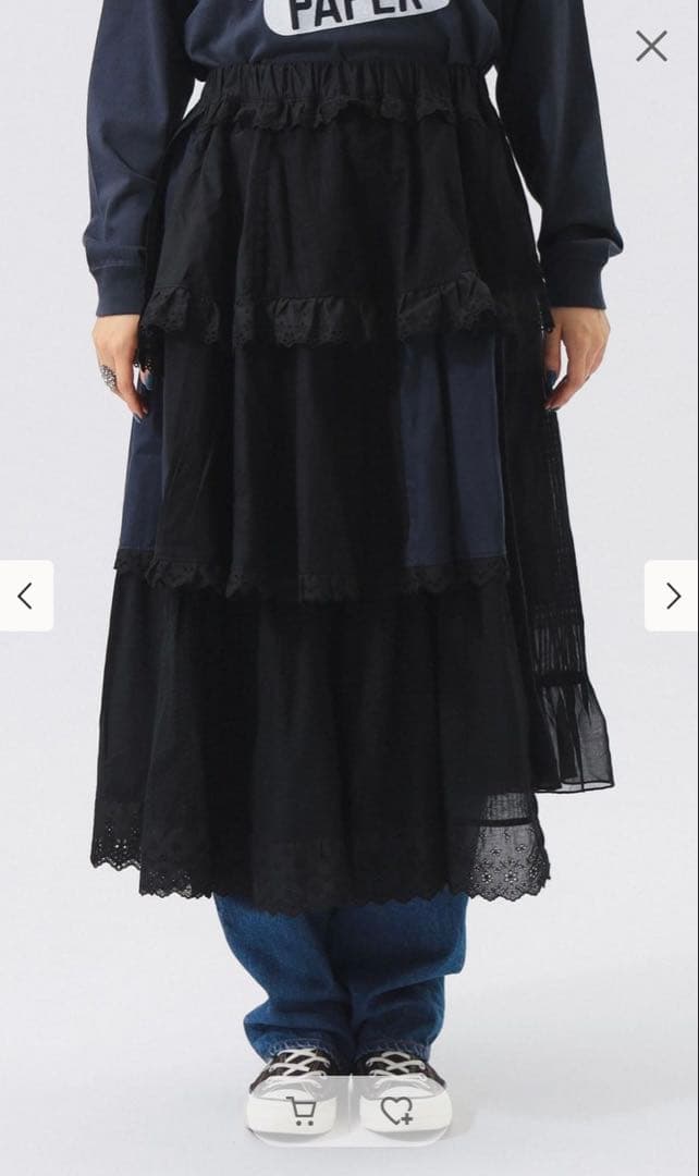 【25AW】【完売】BEAMS BOY TORI-TO / ティアード スカート