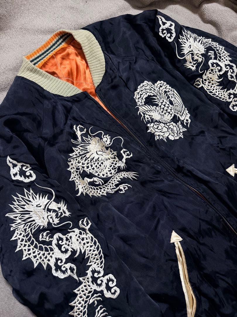 ２面用 CROPPED HEADS 龍 日本限定 スカジャン vintage