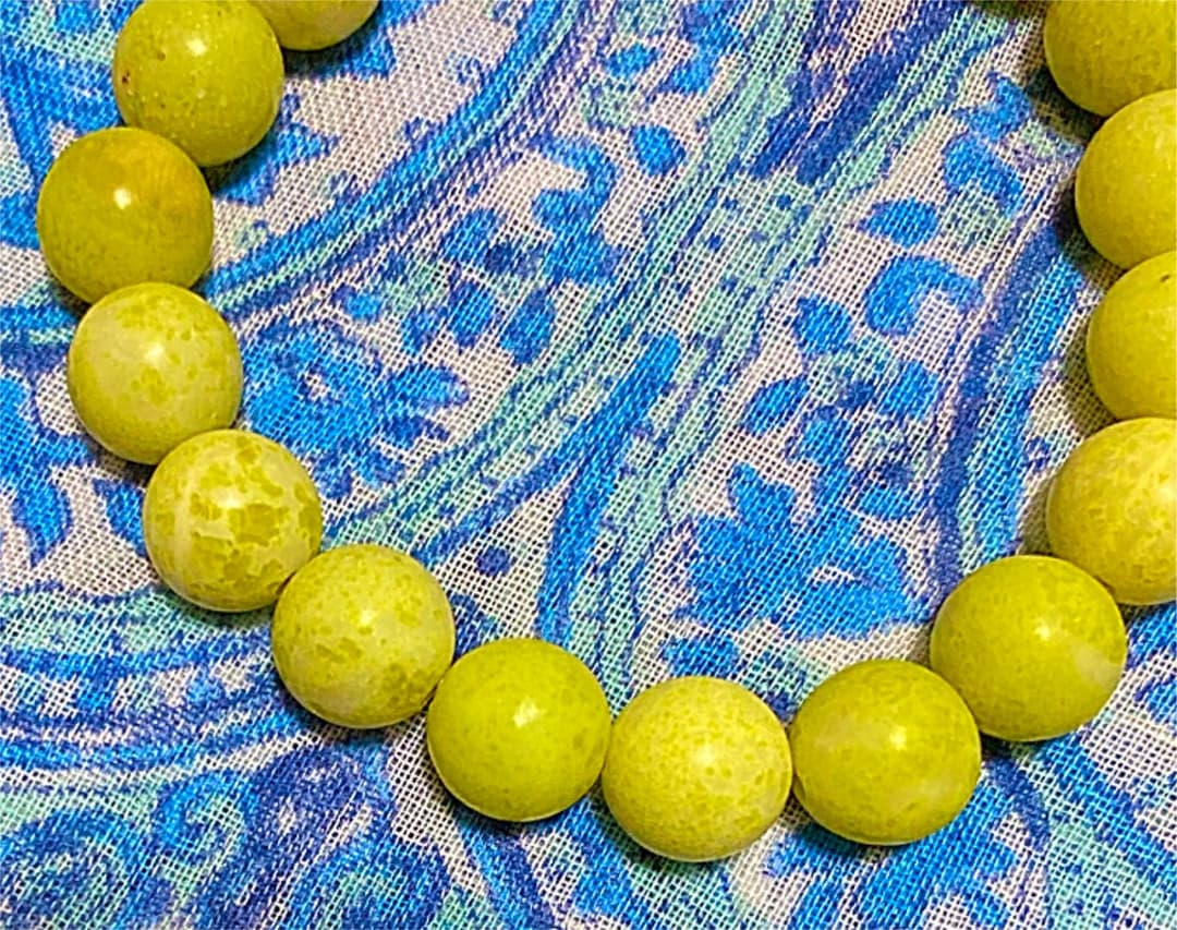 金運爆上げ　特別祈祷　強運金運！天然石７cmレモンジェイド翡翠　お念珠　出羽三山