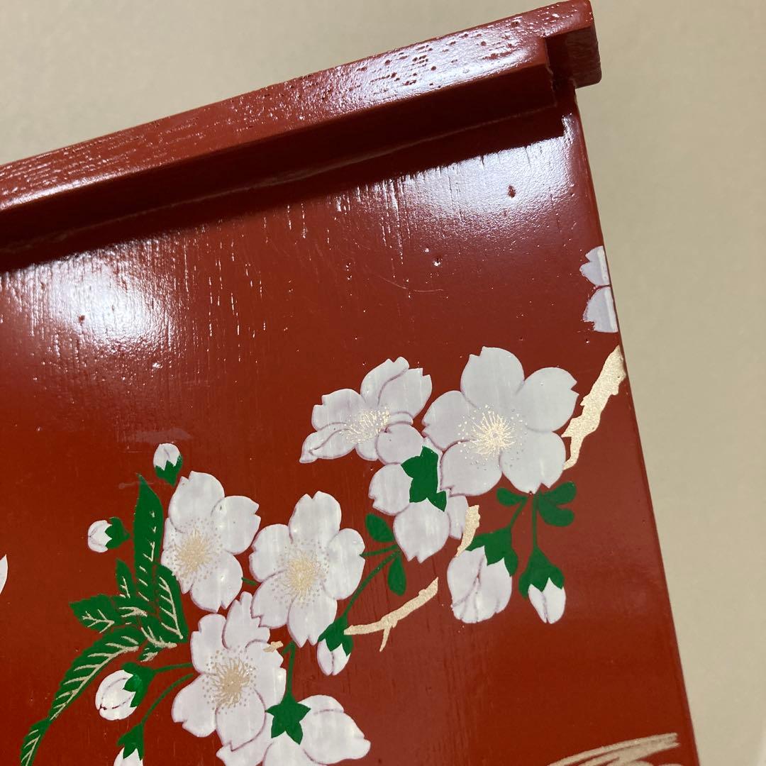 遊山箱（ゆさんばこ）　弁当箱　徳島県　重箱　立田川　桜枝　紅葉　流川