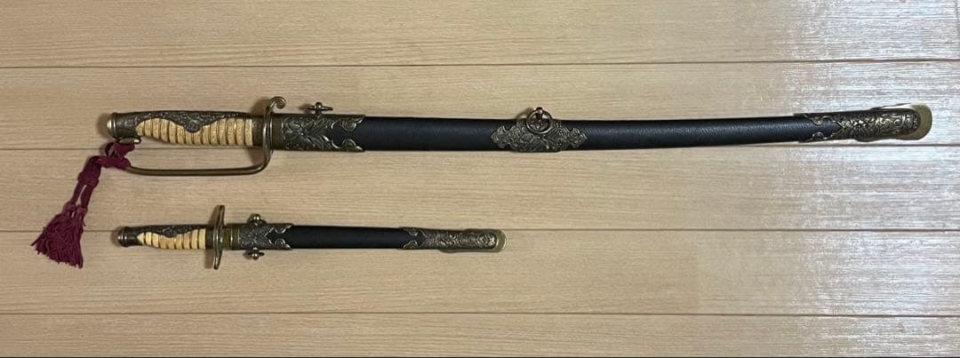 模造刀　美術刀　サーベル　指揮刀　時代武具　2本セット　A0431