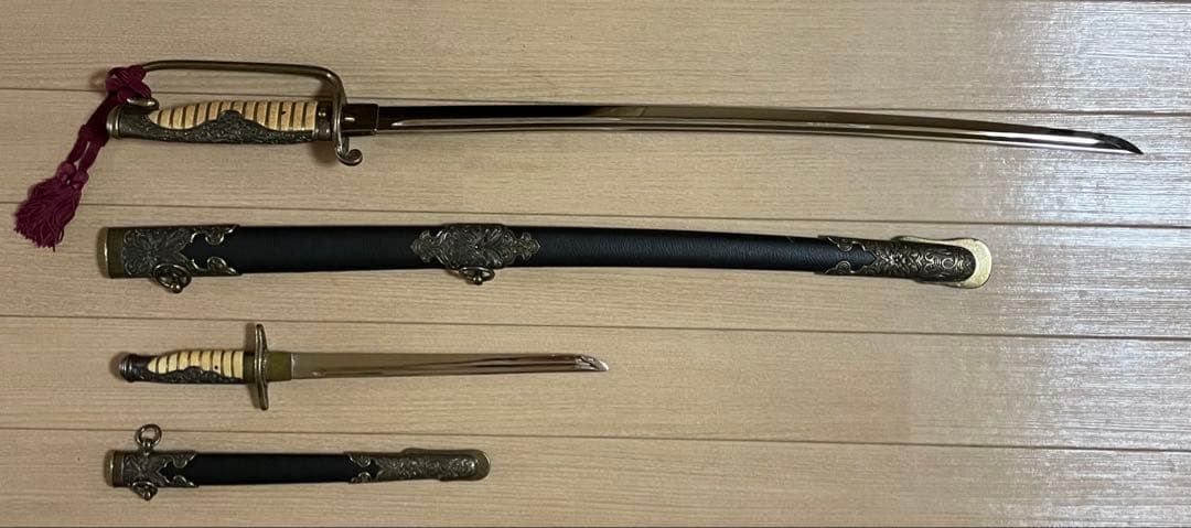 模造刀　美術刀　サーベル　指揮刀　時代武具　2本セット　A0431