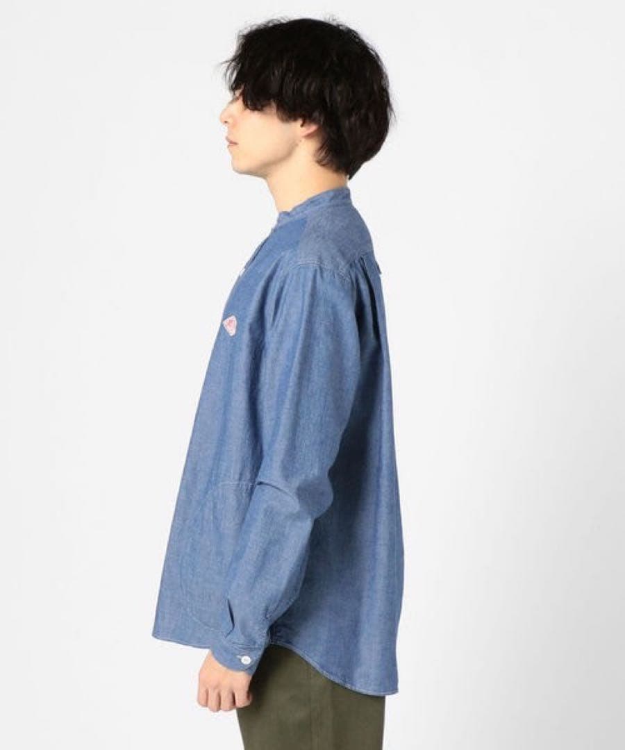 美品 ダントン デニムシャツ バンドカラー オックスシャツ 日本製 40