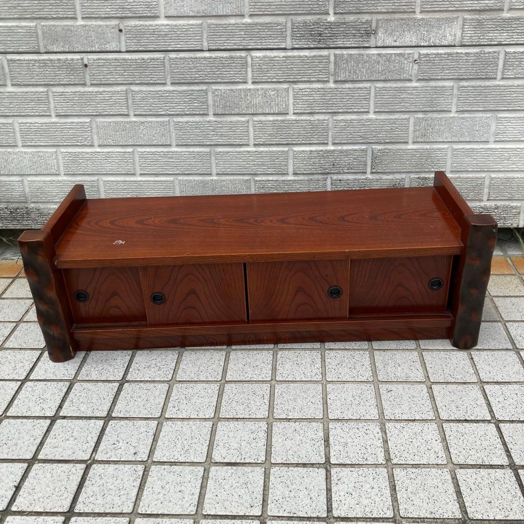 昭和レトロ 無垢材欅ケヤキ 床置き箪笥 和箪笥 民芸家具 古家具 床の間 飾り棚