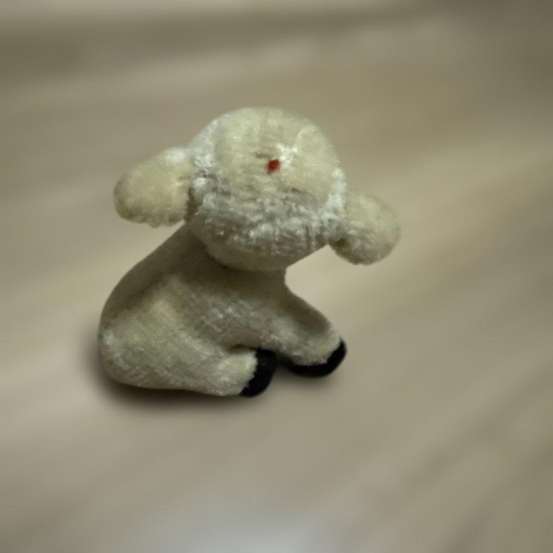 アンティーク　お座りラム　ぬいぐるみ　羊