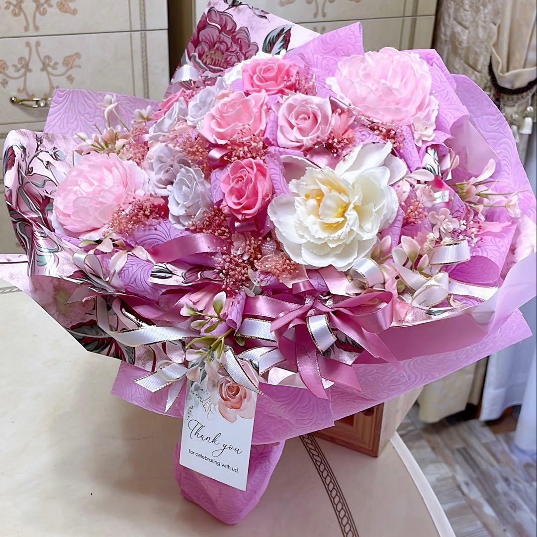 ✨特大✨ボリュームのある花束✨バラプリザ＆アーティフィシャルアレンジメント✨