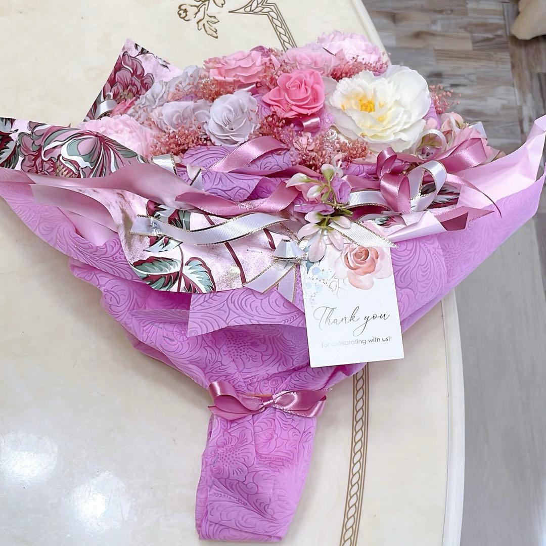 ✨特大✨ボリュームのある花束✨バラプリザ＆アーティフィシャルアレンジメント✨
