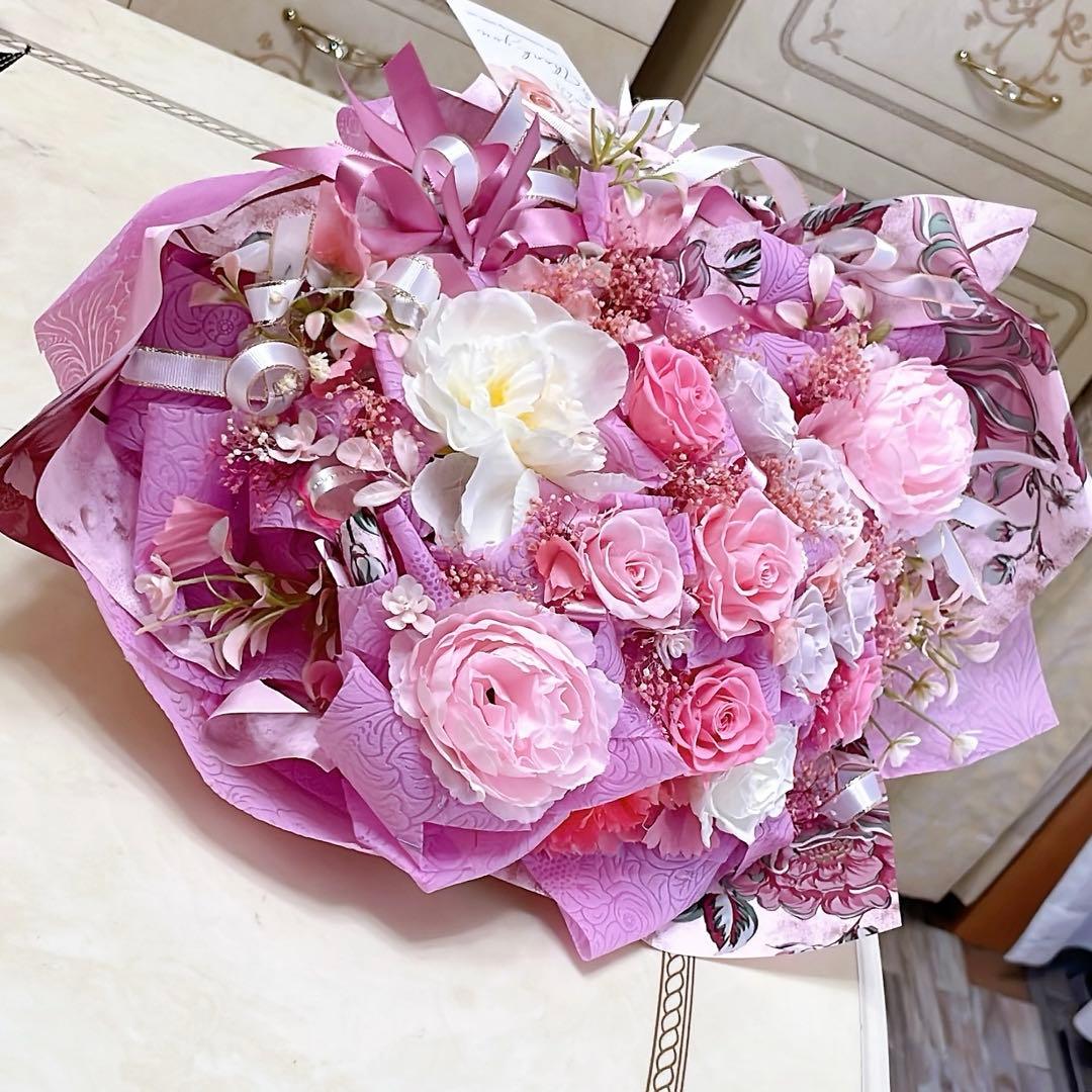✨特大✨ボリュームのある花束✨バラプリザ＆アーティフィシャルアレンジメント✨