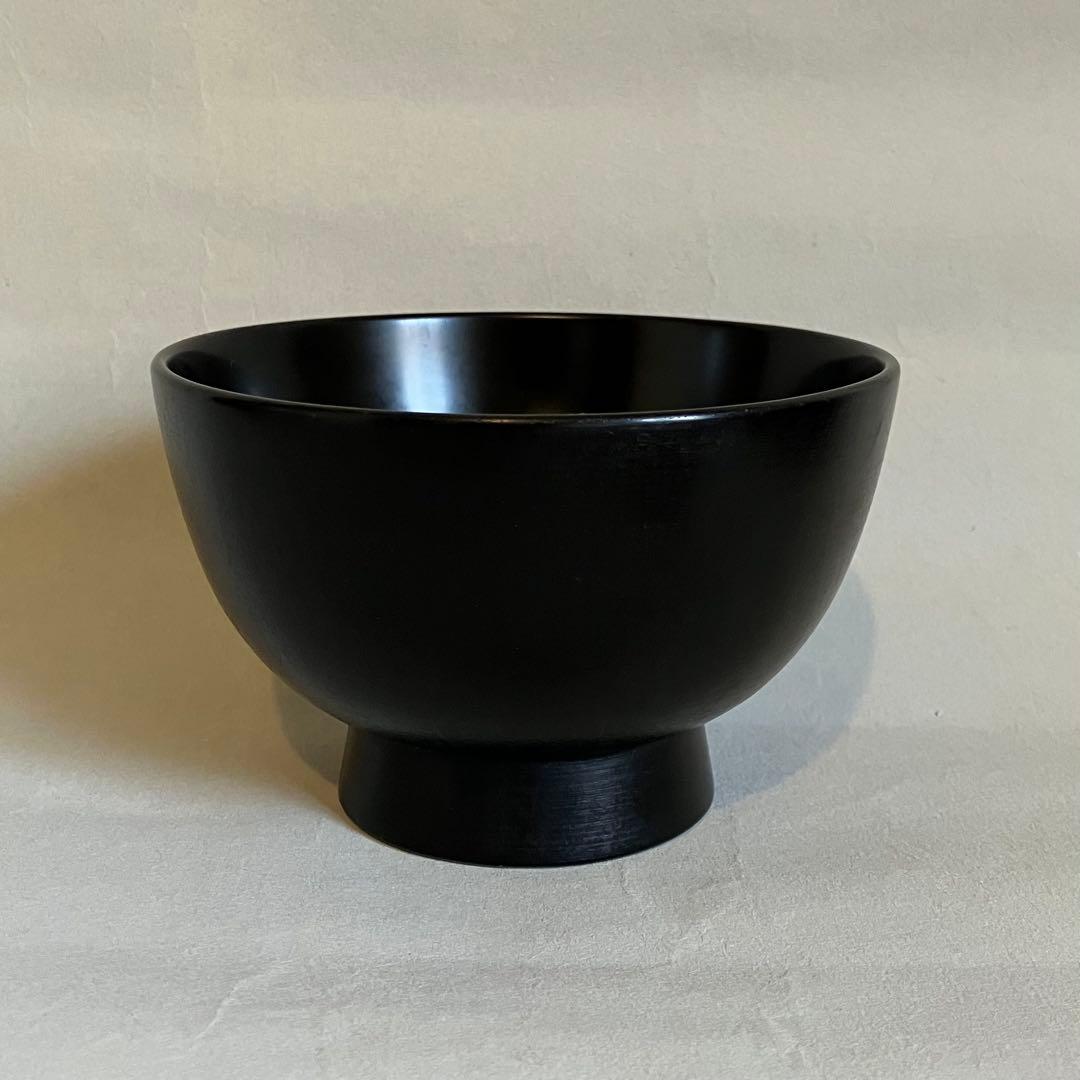 赤木明登　飯椀　黒　箱、説明付き