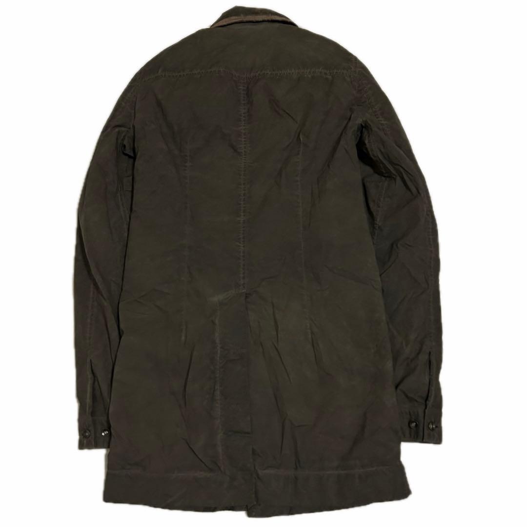 Rick Owens DRKSHDW 製品染め比翼ステンカラーコート