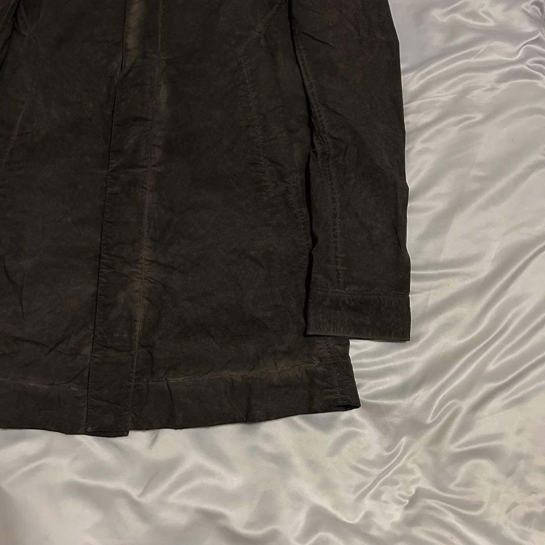 Rick Owens DRKSHDW 製品染め比翼ステンカラーコート