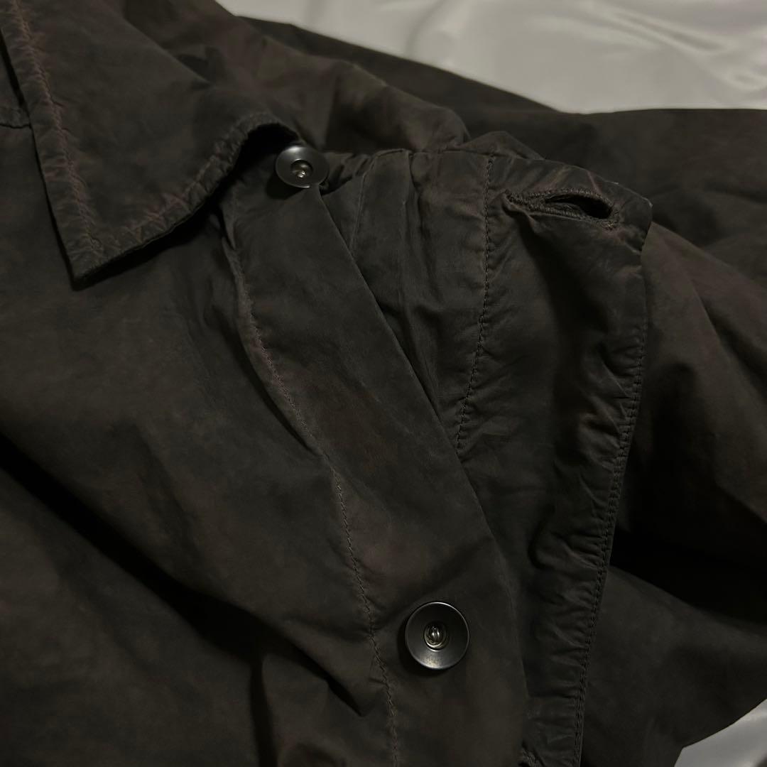 Rick Owens DRKSHDW 製品染め比翼ステンカラーコート