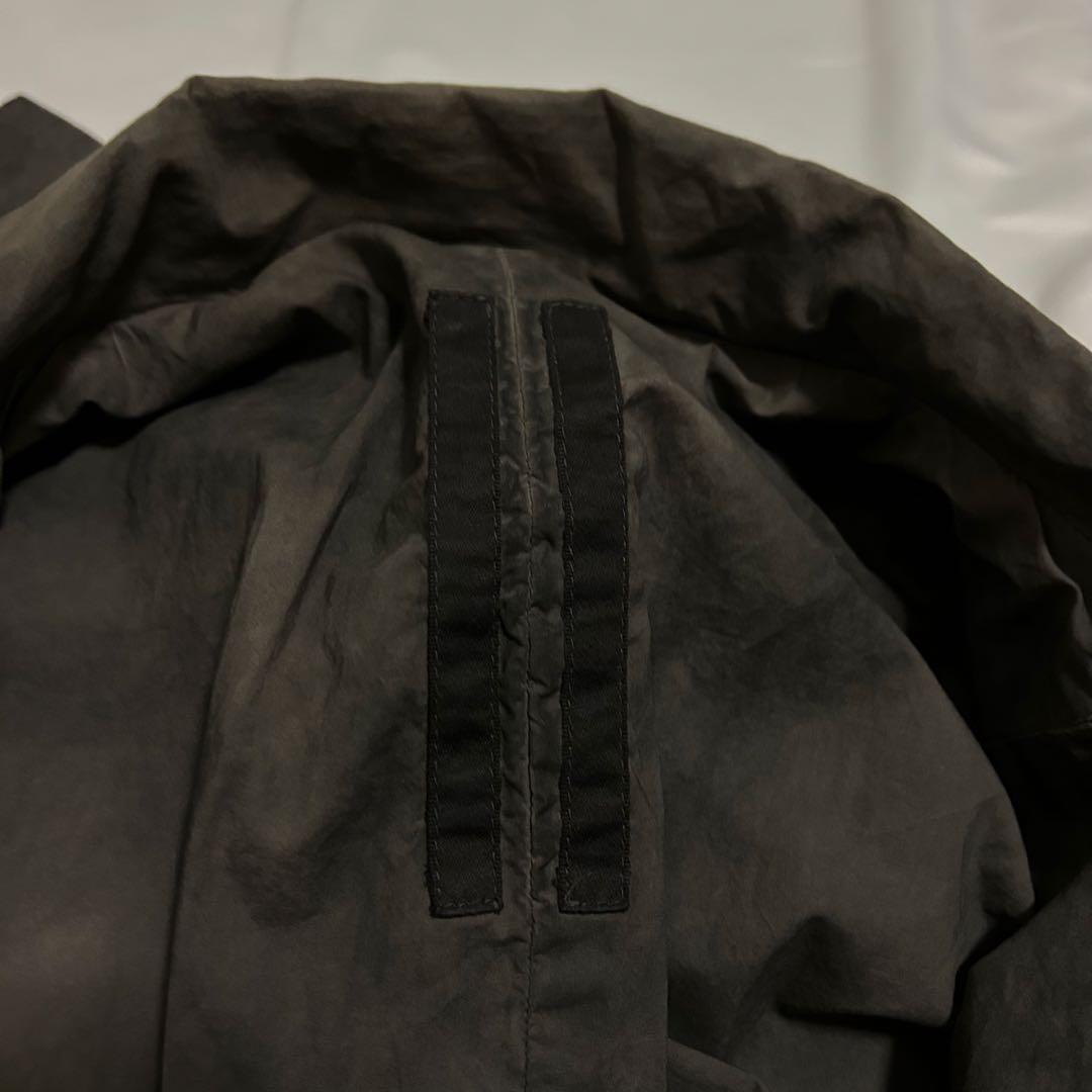 Rick Owens DRKSHDW 製品染め比翼ステンカラーコート