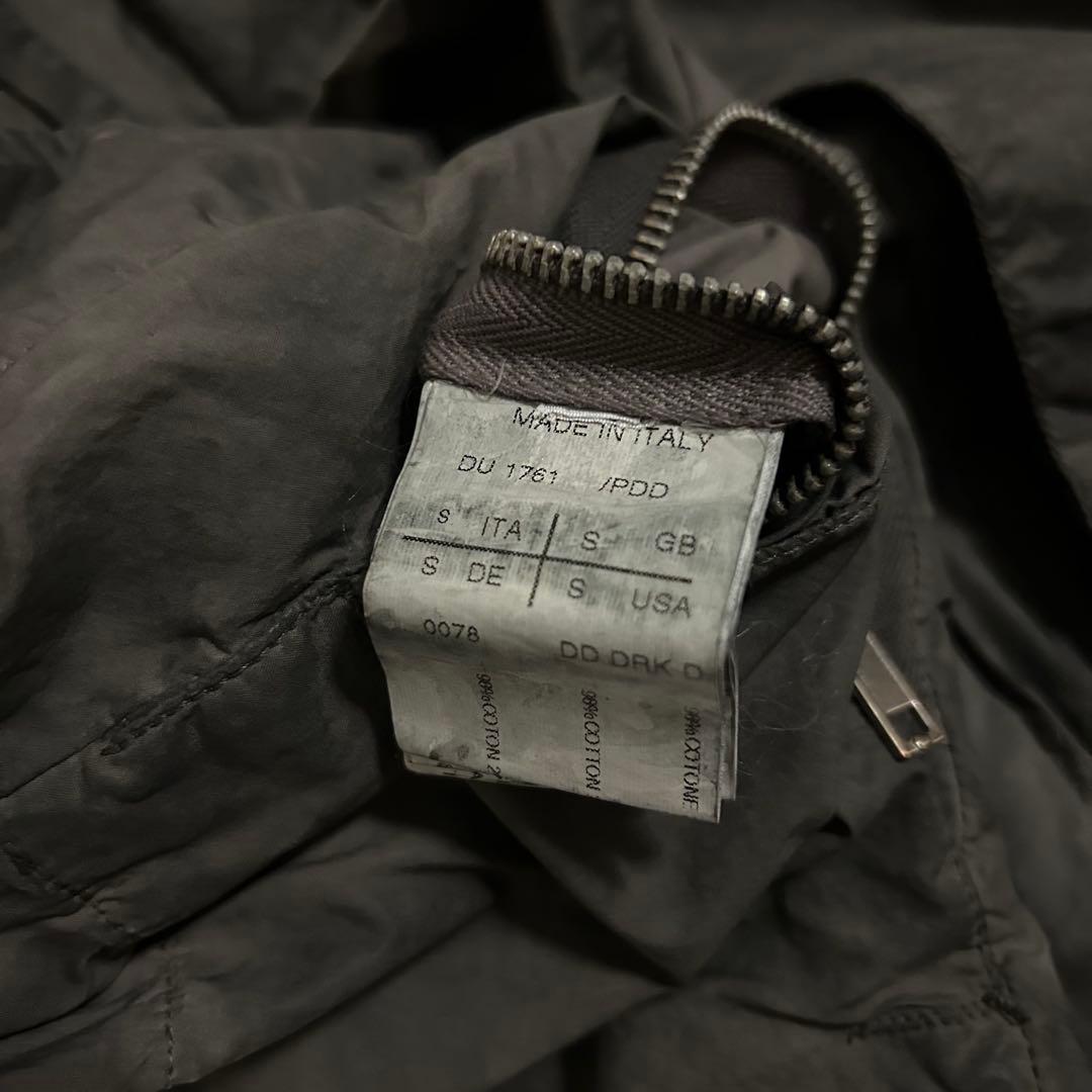Rick Owens DRKSHDW 製品染め比翼ステンカラーコート