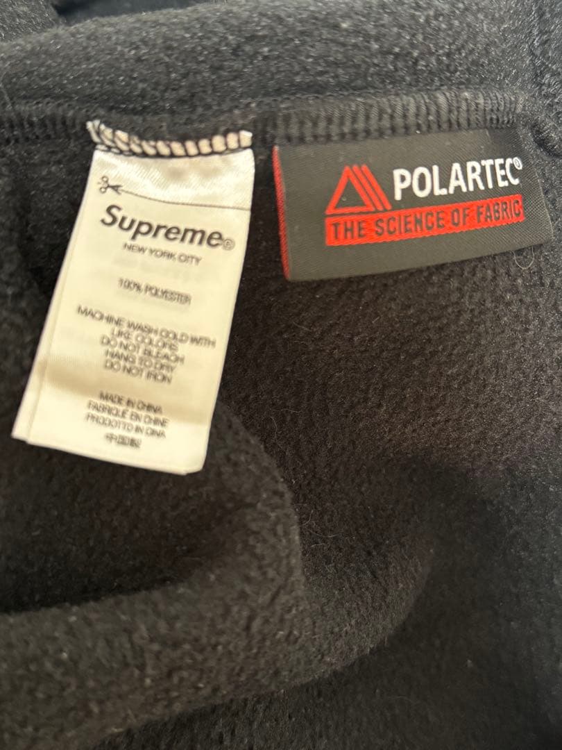 Supreme polartec フリース パーカー サイズM　ブラック