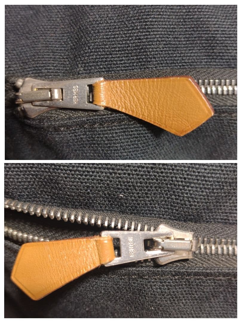 エルメス HERMES フールトゥ GM キャンバス トートバッグ ブラック 黒