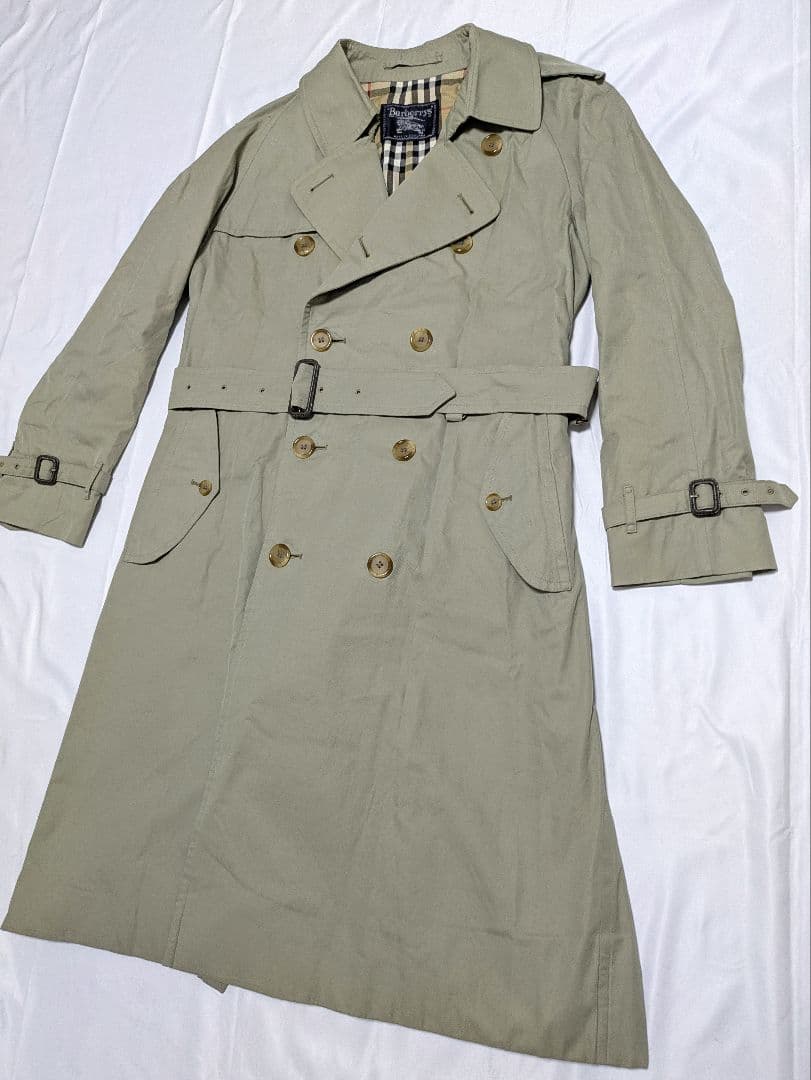 極美品　英国製 90s バーバリー　トレンチコート　ノバチェック　ロング丈　XL