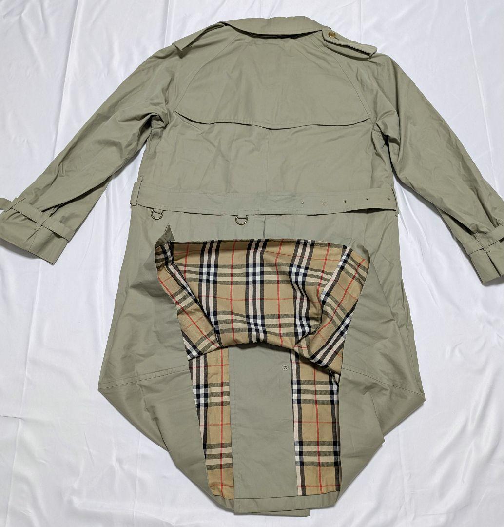 極美品　英国製 90s バーバリー　トレンチコート　ノバチェック　ロング丈　XL