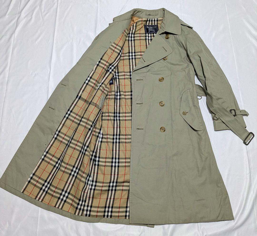 極美品　英国製 90s バーバリー　トレンチコート　ノバチェック　ロング丈　XL