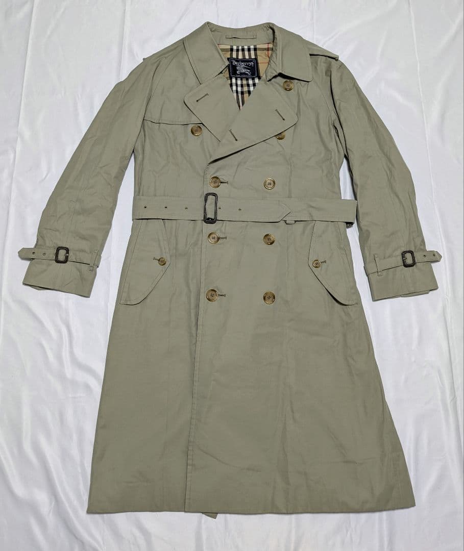 極美品　英国製 90s バーバリー　トレンチコート　ノバチェック　ロング丈　XL