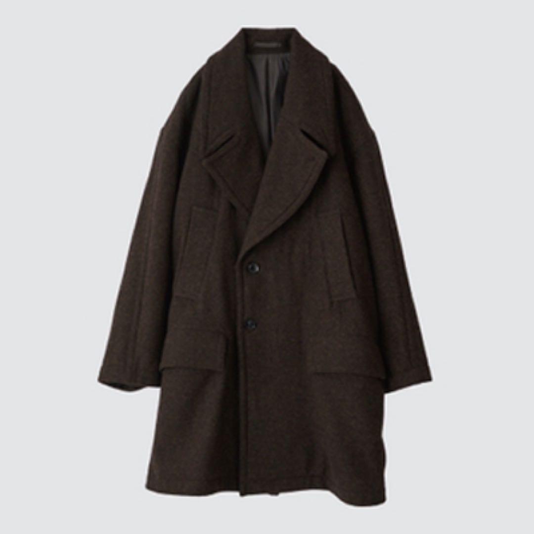 ジャケット・アウター YOKE OVERSIZED DOUBLE BREASTED HALF COAT