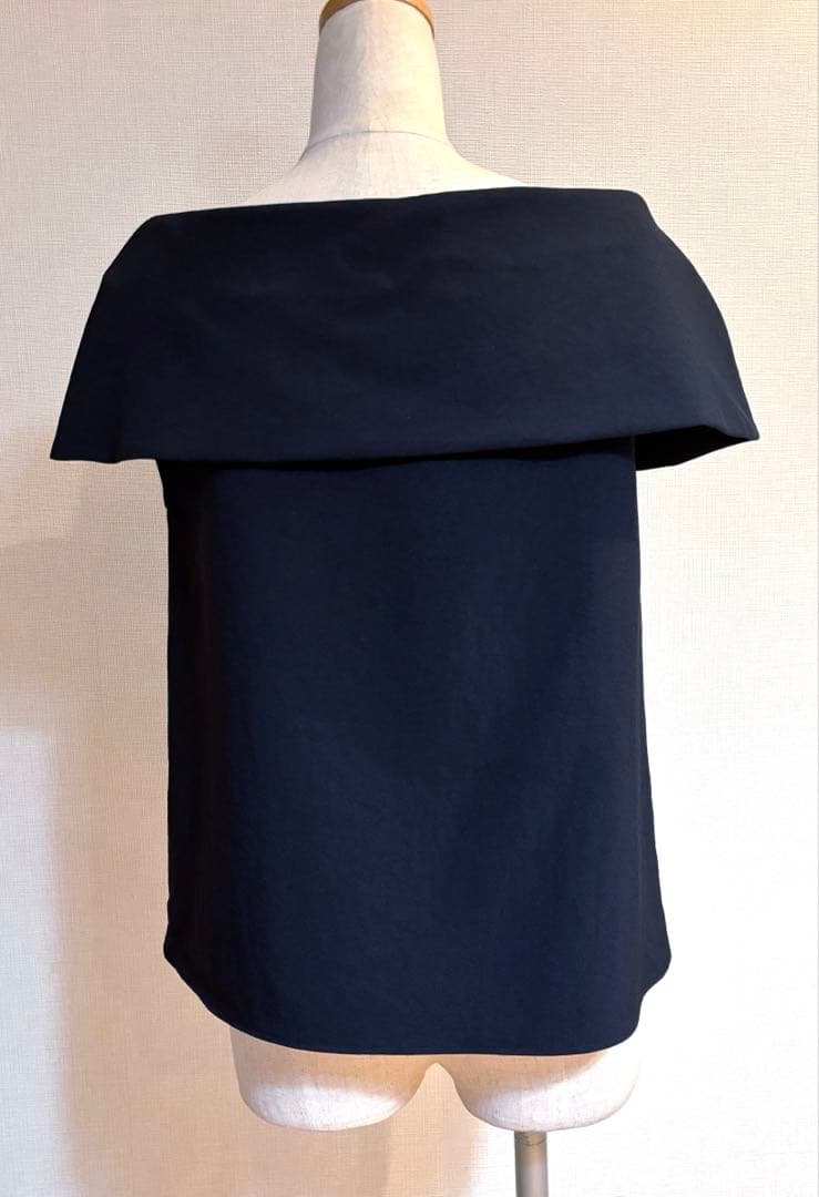 【美品ドライクリーニング済】NOBLE ケープブラウス　BLACK