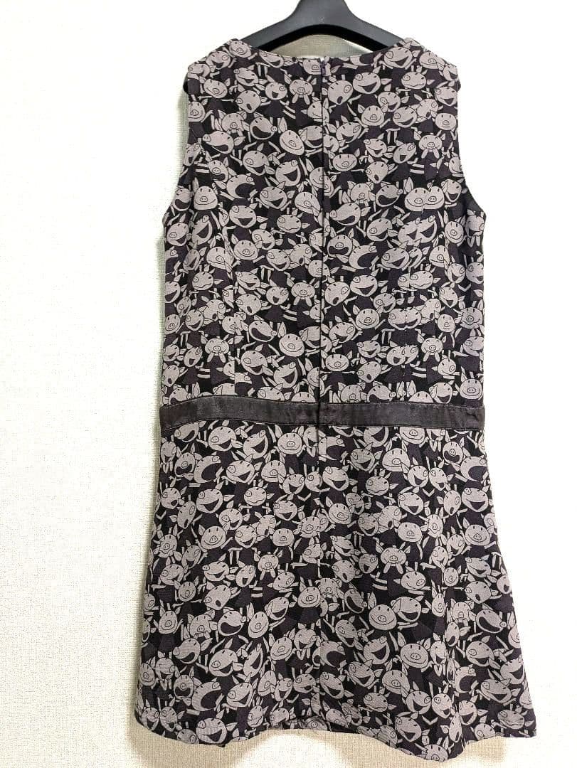 再値下げ！アルベロベロ♥️ぶたさん　いっぱい　リボン付き　ジャンパースカート