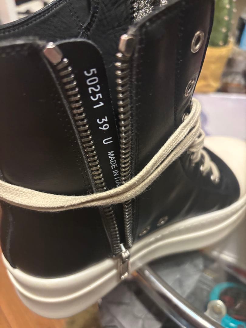 美品 リックオウエンス メガバンパー レザー Rick Owens ラモーンズ