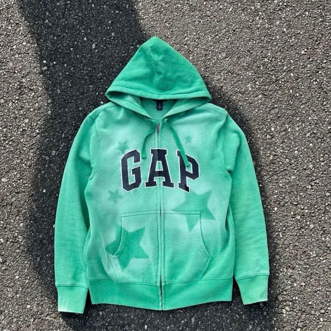 GAP 緑 星柄 リメイク パーカー swag y2k archive