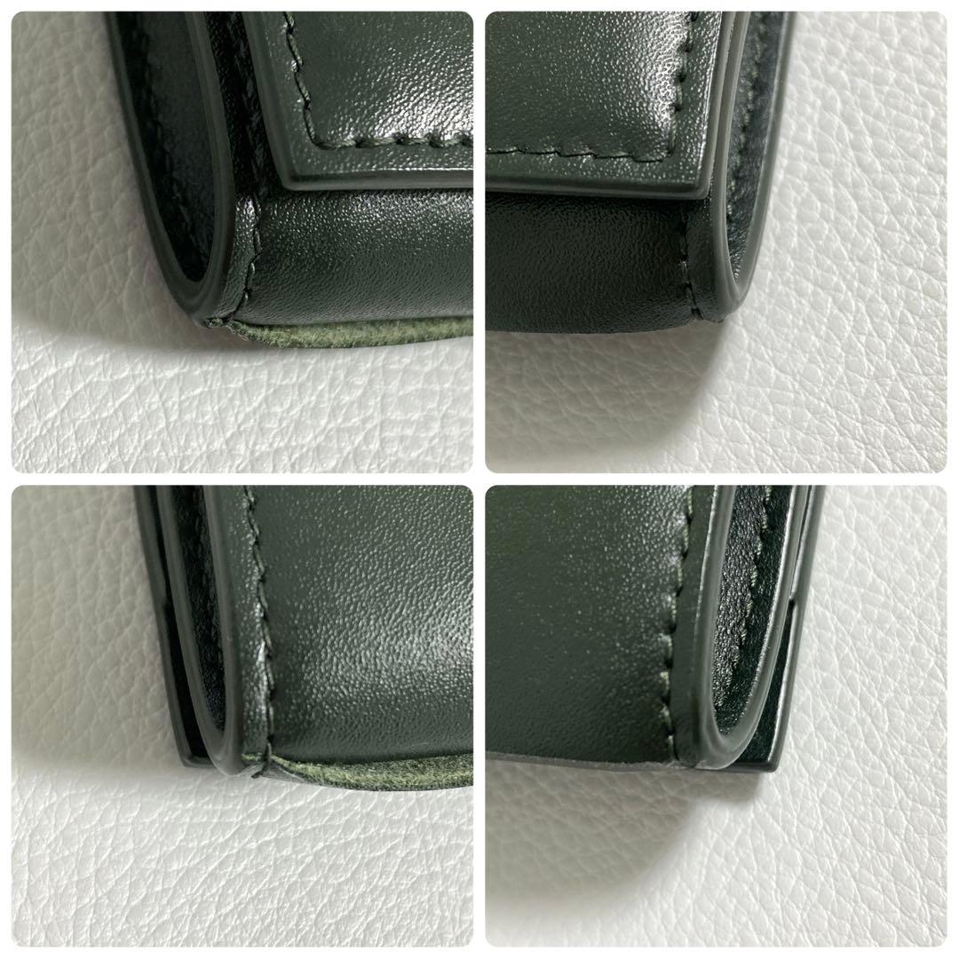 BOTTEGA VENETA / カセット 折り畳みパース ダークグリーン