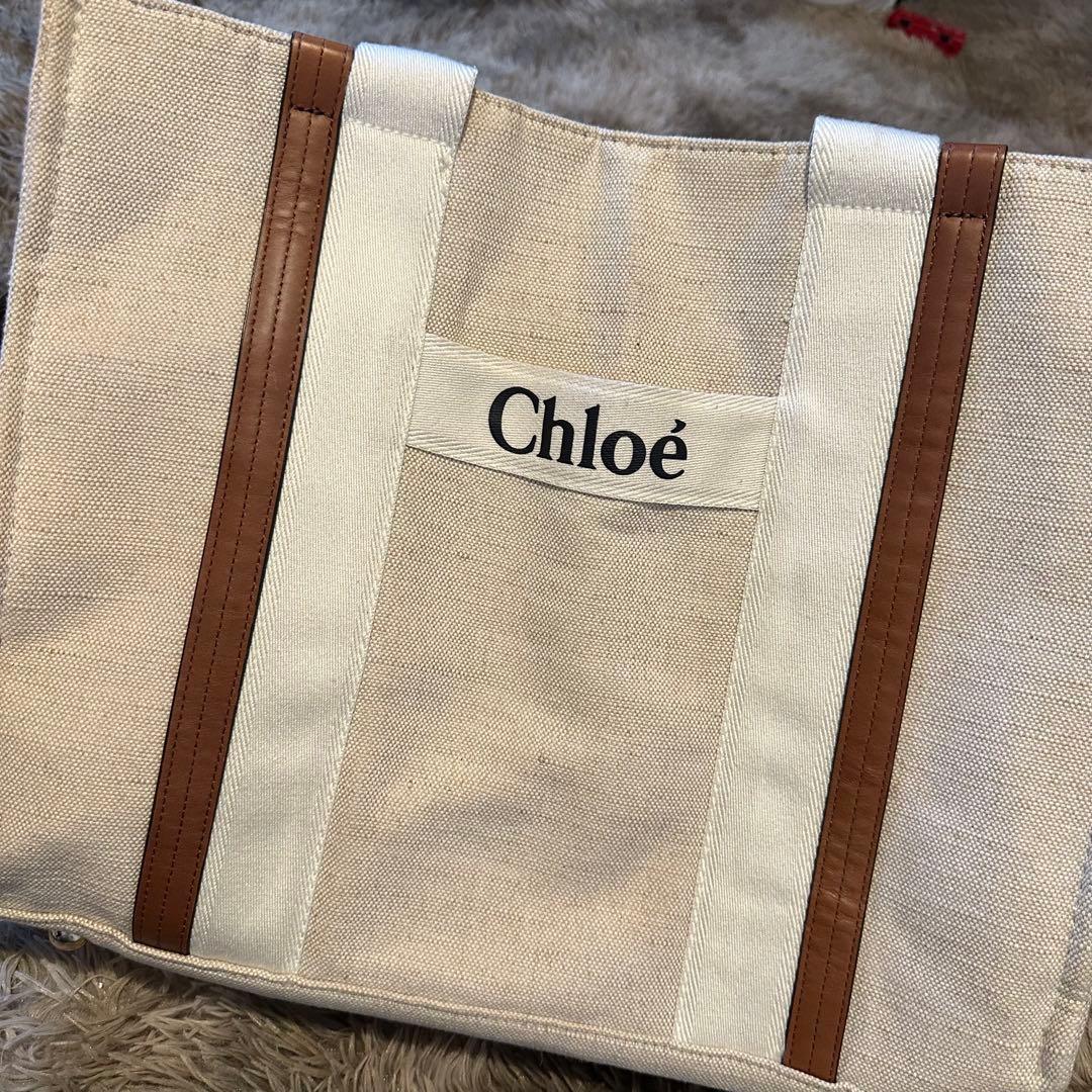 Chloé キャンバス トートバッグ 大容量　 マザーズバッグクロエ