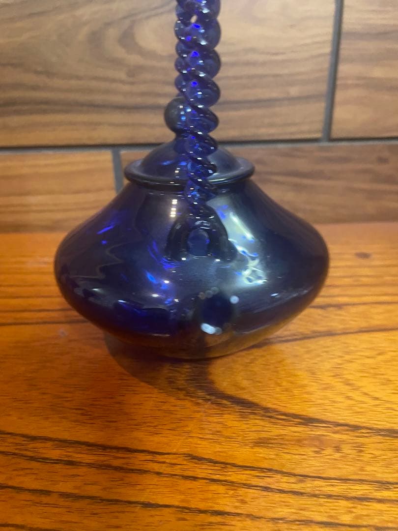 長崎ガラス　瑠璃色ガラス　ちろり×1 杯×5