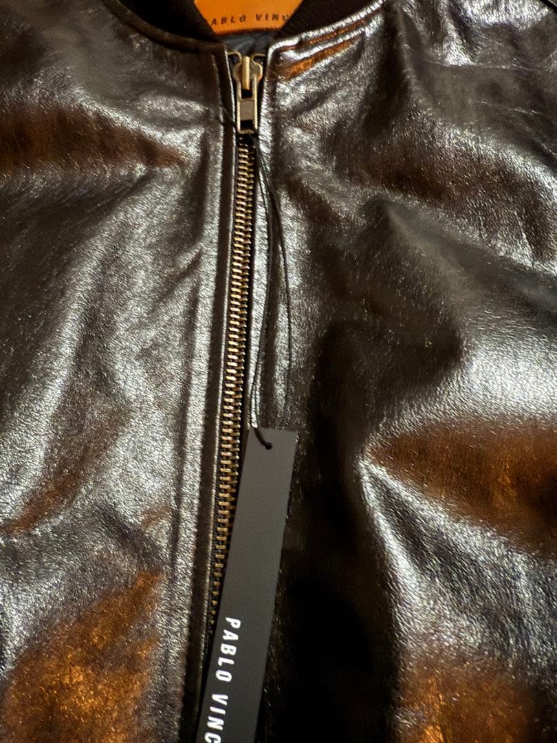 PABLO VINCI Leather bomber jacket 新品未使用